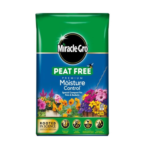 Miracle-Gro 'Peat Free' Moisture Control Compost 40L