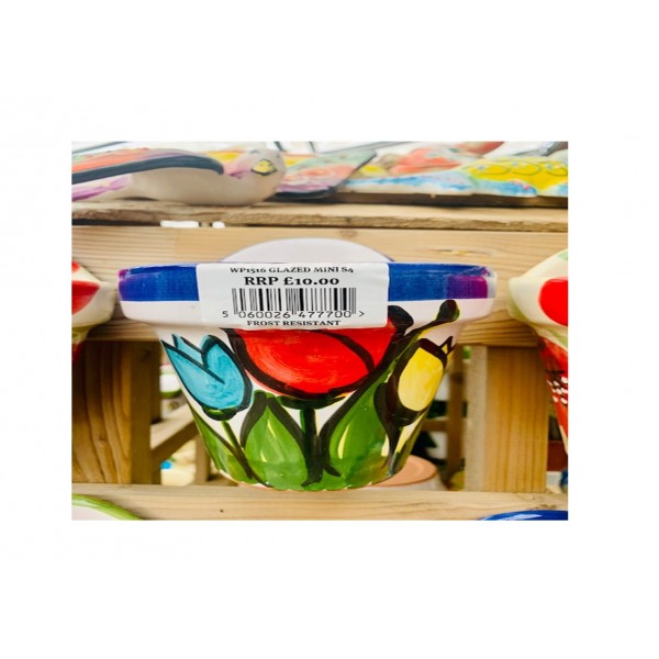 Glazed Mini Tulip Wall Pot