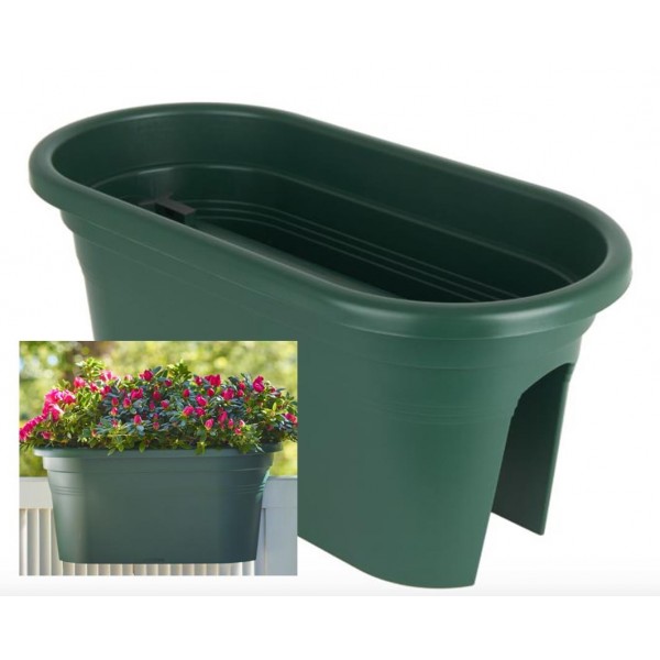 Balcony Trough - Plastic - Green - 60cm