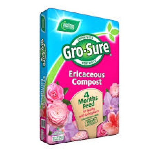 Gro-Sure Ericaceous + 4mnth feed 25L