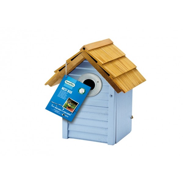 Beach Hut Nest Box - Blue
